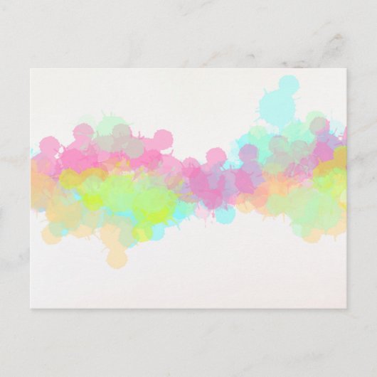 Multicolored regenboogWaterverf Abstract ontwerp Briefkaart (Voorkant)