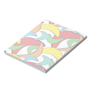 Multicolored Retro Boomerang Pattern Notitieblok