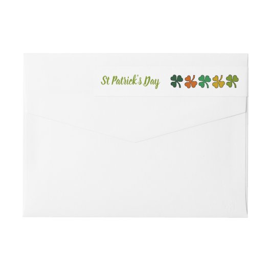 Multicolored Shamrock, St Patrick's Day (Achterkant)