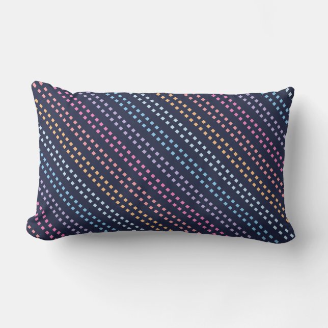 Multicolored Square Lined Pattern Kussen (Voorkant)