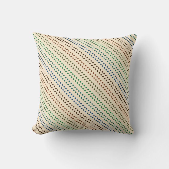 Multicolored Square Pattern Kussen (Voorkant)