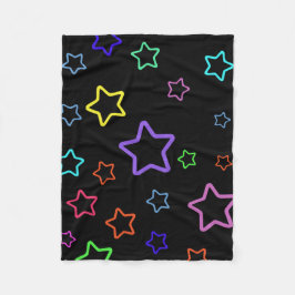 Multicolored Starry Night Fleece Deken