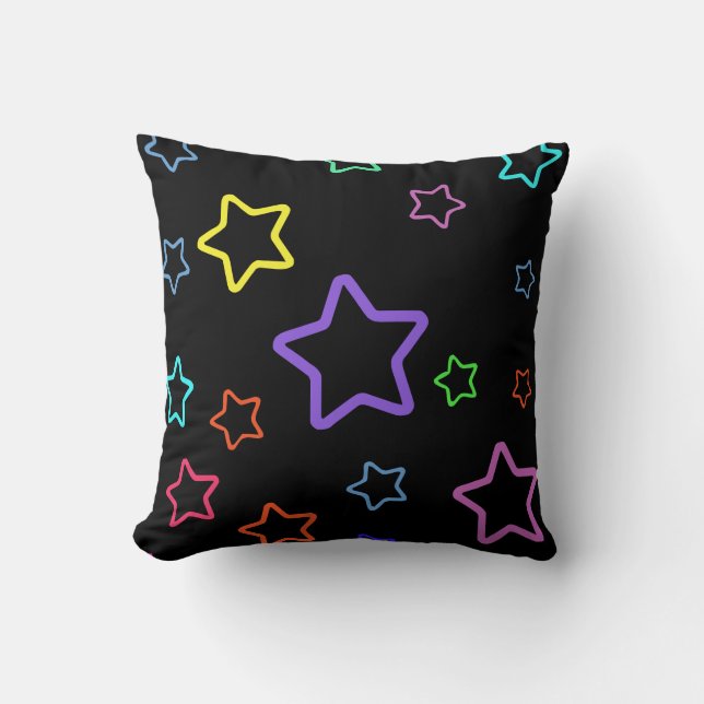 Multicolored Starry Night Kussen (Voorkant)