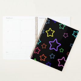 Multicolored Starry Night Planner