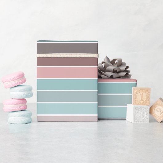  Multicolored Stripe Cadeaupapier (Baby Shower)