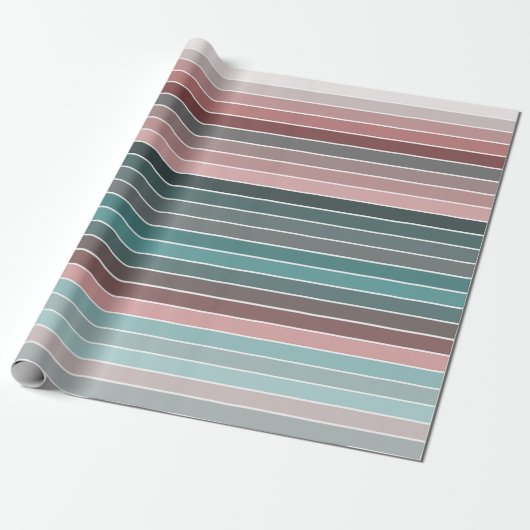 Multicolored Stripe Cadeaupapier (Uitgerold)