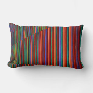 Multicolored striped illustratie kussen