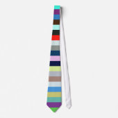 Multicolored Striped Necktie Variant #21 Stropdas (Voorkant)
