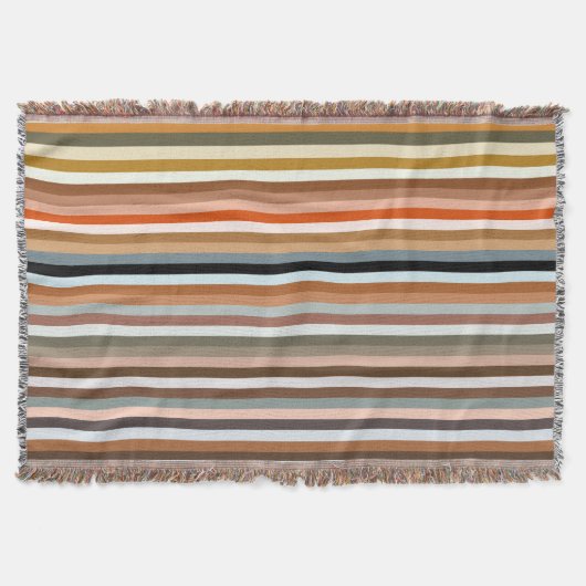 Multicolored Striped Pattern Deken (Voorkant)