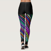 Multicolored Striped Pattern Legs Leggings (Achterkant)