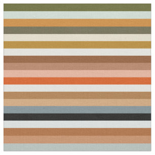 Multicolored Striped Pattern Stof