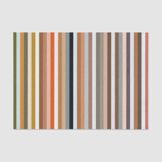 Multicolored Striped Pattern Tissuepapier (Voorkant)