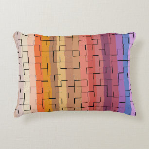Multicolored Stripes Accent Kussen