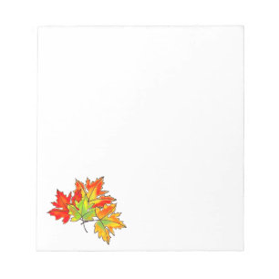 Multicolored tapijtschelpen, Autumn leaf patroon Notitieblok
