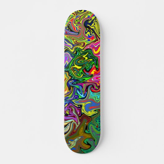 Multicolored Warp Skateboard (Voorkant)