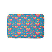 Multicolored Waterverf Hearts Bath Mat (Voorkant)