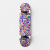 Multicolored Waterverf Pattern - Skateboard (Voorkant)
