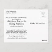 Multicolored Waterverf Postponed Wedding Update Briefkaart (Achterkant)