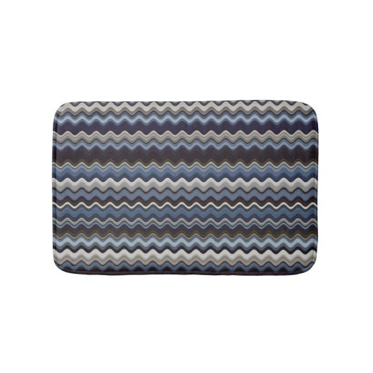 Multicolored Wavy Pattern Badmat (Voorkant)