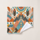 Multicolores terrestres Motifs tribaux africains (Gant de toilette)