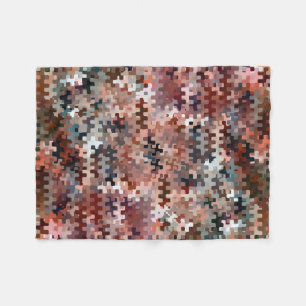 Multicolorf-Abstract patroon met aardinrichting Fleece Deken