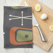 Multicolorf de atoomruimtetijd van de Retro Theedoek (Quarter Fold)