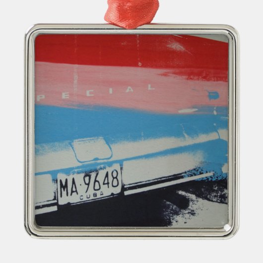 Multicolorfender Metalen Ornament (Voorkant)