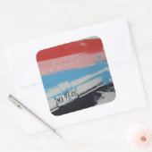 Multicolorfender Vierkante Sticker (Envelop)