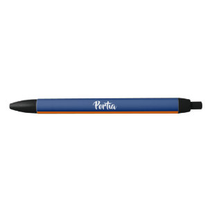 Multicolorlijnen gevlochten zwarte inkt pen