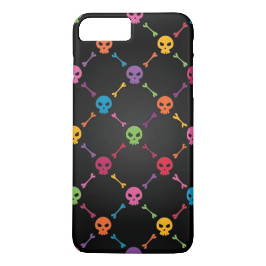 Multicolorpatroon met schedels Case-Mate iPhone case (Achterkant)