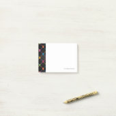 Multicolorpatroon met schedels post-it® notes (Op bureau)