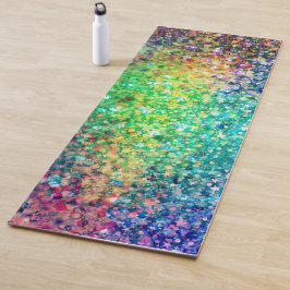 Multicolors Faux Glitter Yogamat