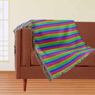 Multicolors in Stripes - 2-Throw Blanket Deken