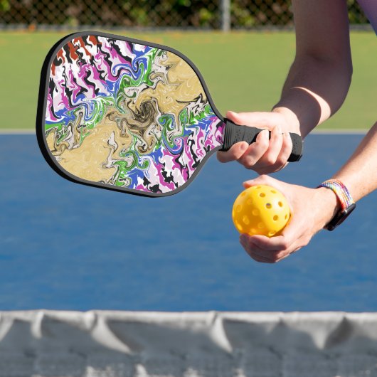 Multicolors vloeien pickleball paddle (Insitu)