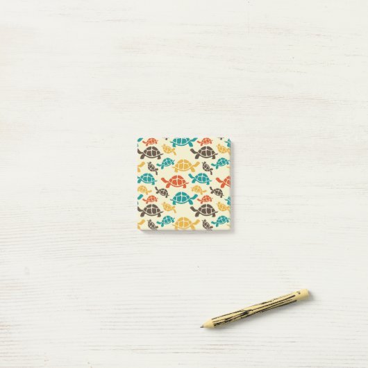 Multicolorschildpad Post-it® Notes (Op bureau)