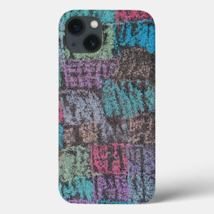 Multicolour abstract interieur ontwerp Krijt iPhone 13 Hoesje