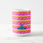 Multicolour blad ontwerp magische mok (Midden)