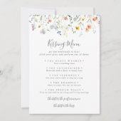 Multicolour Bloemen Bruiloft Kussen Menu Game Kaar (Voorkant)