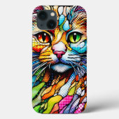 Multicolour Cat 708 Patronen Case-Mate iPhone Case (Achterkant)