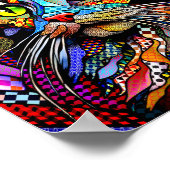 Multicolour Cat 711 patronen Poster (Hoek)