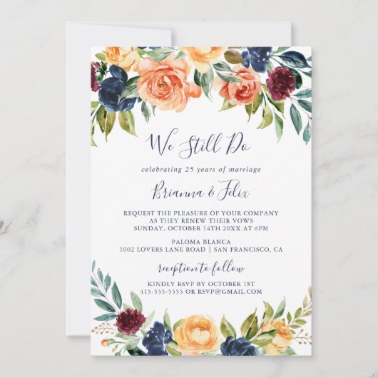 Multicolour Elegant Floral We doen nog steeds gelo Kaart (Voorkant)