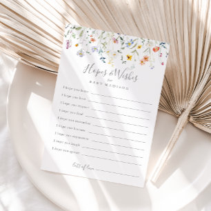 Multicolour Floral Baby shower Hopes & Wishes Kaar Briefkaart