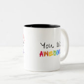 Multicolour Levendige Positieve Woorden Mok (Voorkant rechts)