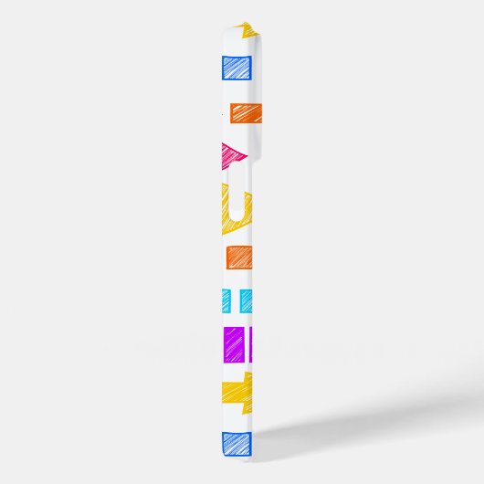 Multicolour Modern Geometrisch Pijlpatroon Monogra Case-Mate iPhone Case (Achterkant / Rechts)
