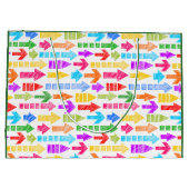 Multicolour Modern Geometrisch Pijlpatroon Monogra Groot Cadeauzakje (Achterkant)