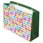 Multicolour Modern Geometrisch Pijlpatroon Monogra Groot Cadeauzakje (Achterkant Gekanteld)