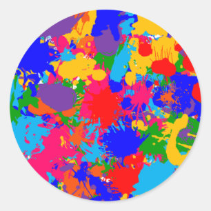 Multicolour Paint Splatter Sticker