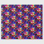 Multicolour schedel en cross botten Pirate Print Cadeaupapier (Vlak)