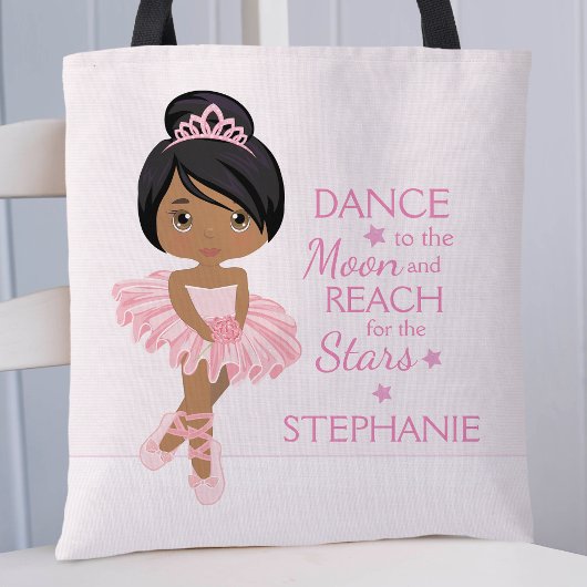 Multicultural Ballerina Personalized Draagtas