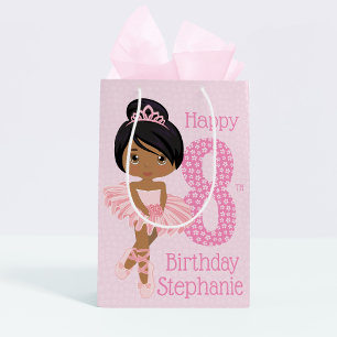 Multicultural Birthday Ballerina Medium Gift Bag Cadeauzakje